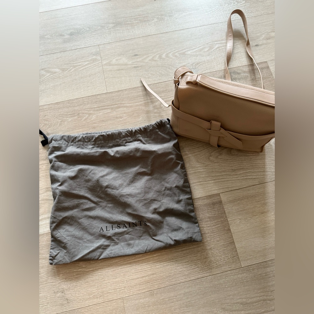 AllSaints Cami Leather Shoulder Bag - Natural - Picture 9 of 10